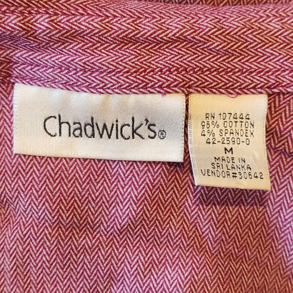 .Micro-Chevron Purple Button Down Blouse From Cha… - image 3